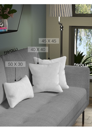 Br Favolli Kadife Dokulu Beyaz Rebnk Kırlent Kılıfı Dream Serisi Punch Için Uygun Gizli Fermuar Beyaz