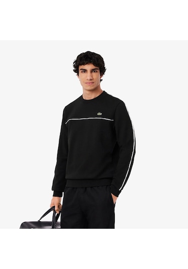 Lacoste Sh9818 Erkek Sweatshirt Siyah
