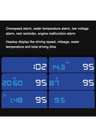 Vkemall Araç Hız Göstergesi - 3.7 İnç Hd Ekranlı Kafaüstü Görüntüleme Cihazı