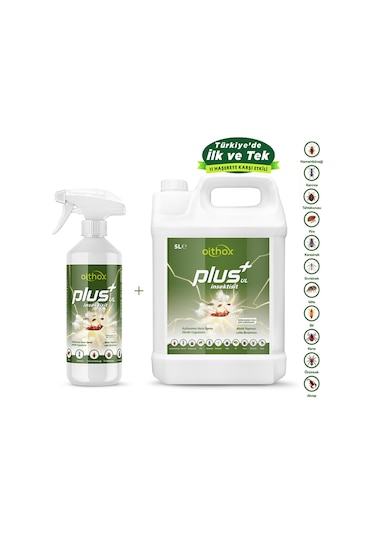 Oithox Plus Ul Pire Bit Tahta Kurusu Mite Hamam  500 ML + 5 L