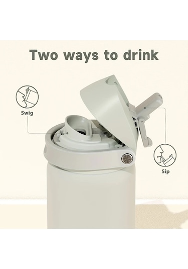 Maxaccess Night - 32 Oz 32oz Çift Taraflı Açılır Kapaklı Su Matarası, 304 Paslanmaz Çelik, Pembe Ve Beyaz, Spor Ve Outdoor Aktivite Gece - 32 Oz