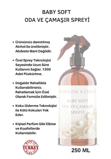 Nurdan Keskin Baby Soft Oda ve Çamaşır Spreyi 250 ML
