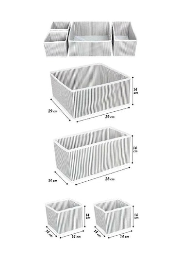 Çekmece Düzenleme Kutu Seti Organizer 4lü Set Çok Renkli