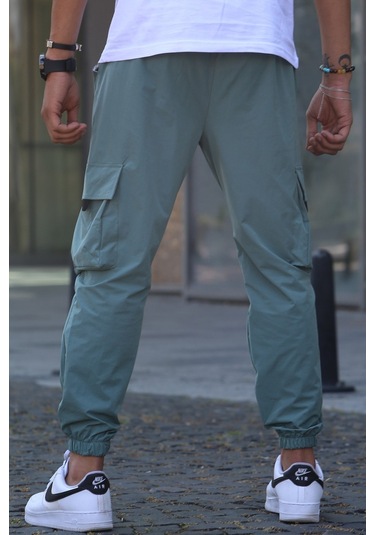Madmext Yeşil Kargo Cep Erkek Jogger Pantolon 5461