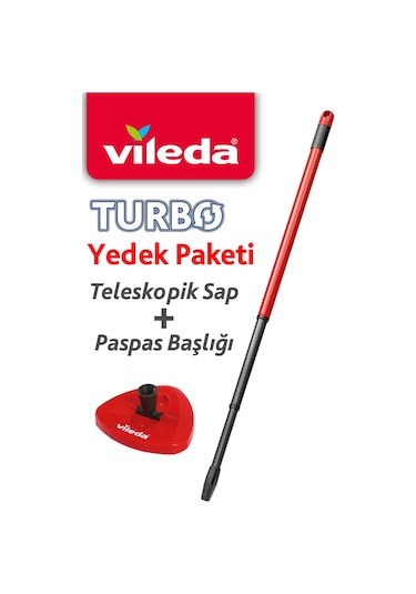 Vileda Turbo Teleskopik Sap + Üçgen Başlık