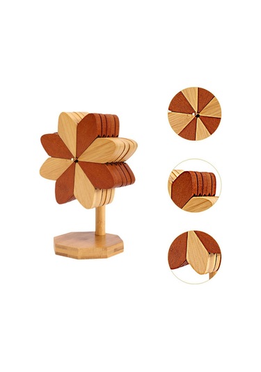 Xiaaokeji Yemek Masası İçin Yel Değirmeni Tasarımlı Bardak Altlıklı 5 Parça Masa Örtüsü Seti Diğer