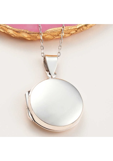 Blackcraft 925 Ayar Gümüş Kapaklı Madalyon Kadın Kolye Bc-15fe56 Renkli