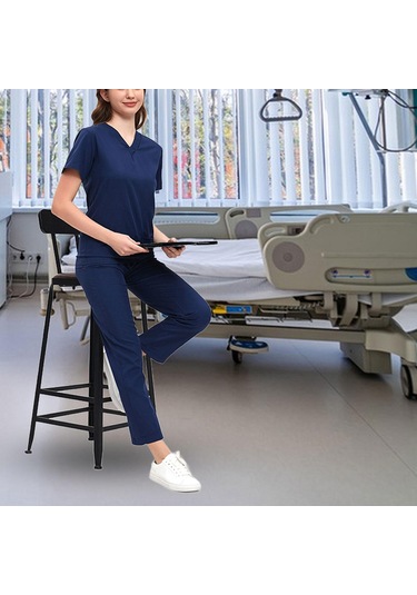 Suntek Kadın Scrubs Seti V Yaka Hemşire Güzellik Salonu Spa L