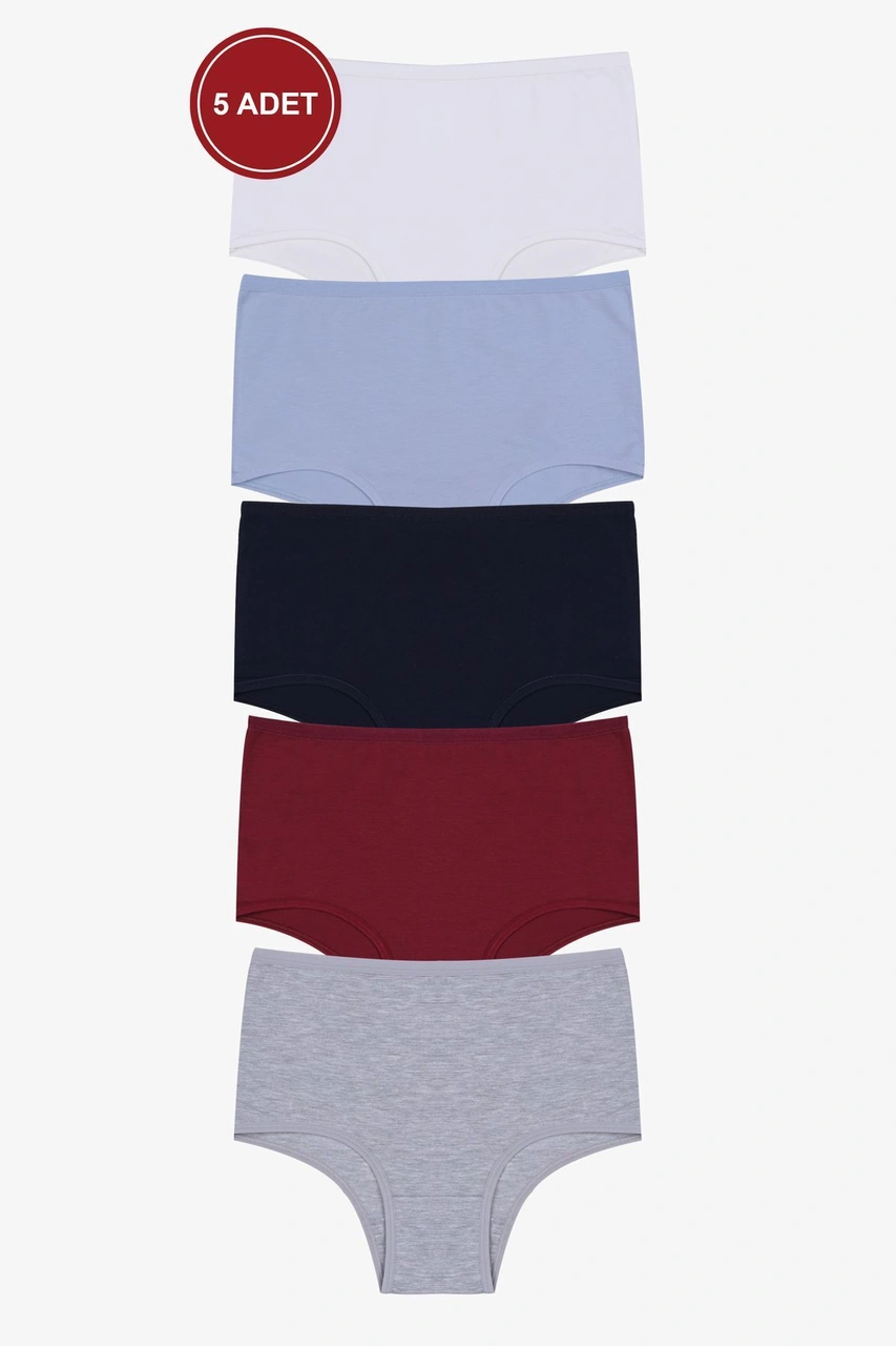 Kadın 5'li Likralı Ekstra Yüksek Bel Külot Ko5305ktl İndigo