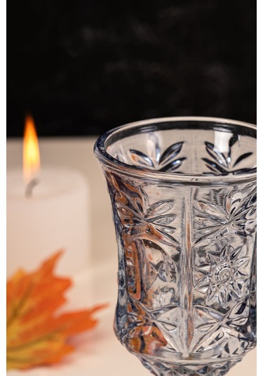 Mest Serin 6 Adet Ayaklı Cam Kahve Yanı Su Bardağı Seti 3 Renk 210 Cc 3 Renk