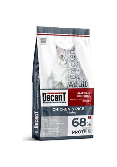 Decent Tavuklu ve Pirinçli Yetişkin Kedi Maması 15 KG