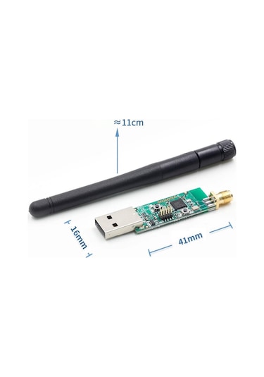 CC2531 USB Dongle + Anten 2.4Ghz Zigbee Wifi Bluetooth Kablosuz Data Yakalayıcı