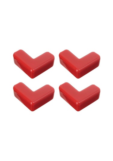 4 Adet Yumuşak Güvenli Masa Köşe Koruyucuları Masa Köşe Koruyucu Kenar Koruması Çarpışma Önleyici Şerit Kırmızı