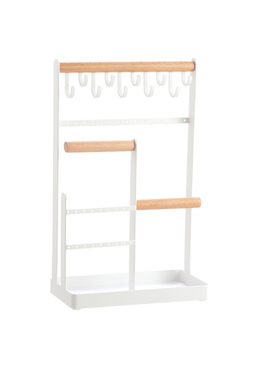 Qingmipy E Modeli Masaüstü Mükemmel Kolyeler, Küpe Ve Bileklikler İçin Çok Fonksiyonlu Gömlek Gösterge Rafı