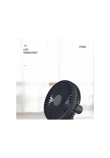 Masaüstü Fan 2000 Mah Pil Kapasitesi Usb Şarj Masası Süper Sessiz Dizüstü Soğutucu Masaüstü Fan 4 Hız Soğutma Araçları Xdefop Siyah