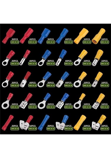 Reedark 720 Adet Bakır Kaplamalı Kablo Pabuç Terminal Seti - Çeşitli Renkler Ve Boyutlarda