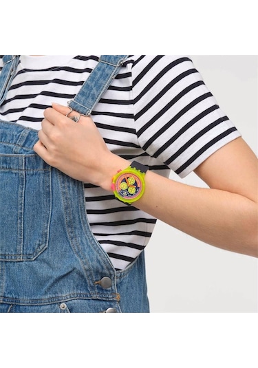 Swatch Neon To The Max Sb06j100 Kol Saati Sarı