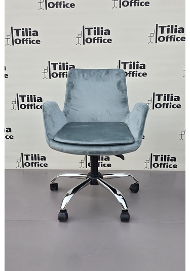 Maki Çalışma Ve Çocuk Koltuğu Krom Yonca Ayak Su Yeşili