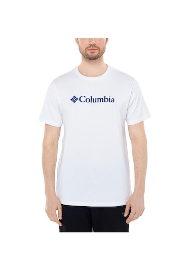 Columbia Cs0287 Csc M Basic Big Logo Brushed Ss Tee Erkek T Shirt 26707 Beyaz
