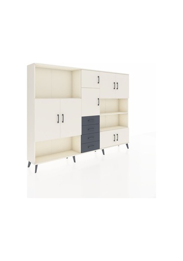 Arges Dolap 9 Raflı 4 Çekmeceli 8 Kapaklı 220x30x163 Aytaşı-aytaş Aytaşı-aytaşı/antrasit