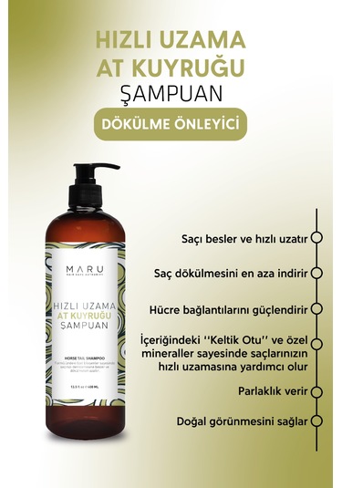 Maru Hızlı Uzamaya Yardımcı At Kuyruğu Şampuan 400 Ml