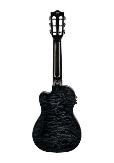 Lanikai Qm-bkceg Quilted Maple Elektro Guitalele - Siyah Profesy