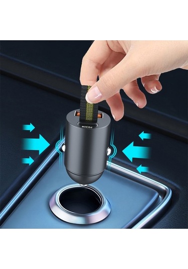 Pazly Araç Şarj Cihazı - Çift Portlu Qc3.0+pd30w Hızlı Şarj - 12-24v Otomobil/kamyon/suv