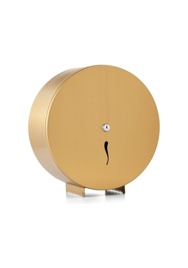 ARGESAN-Paslanmaz Çelik WC Kağıtlığı JUMBO Q28 cm-ALTIN