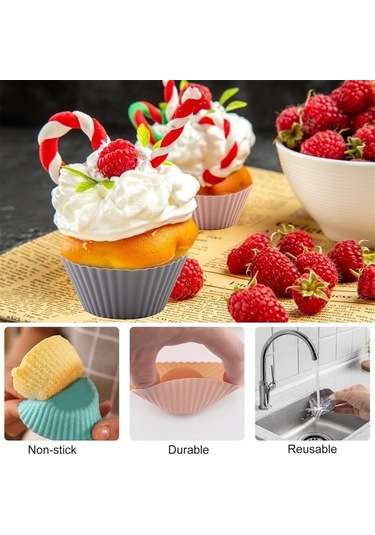 Ulzyvf Yapışmaz Silikon Muffin Kalıbı - 36'lı Paket, Pratik Ve Dayanıklı Diğer
