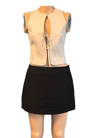 Soultextile Kadın Siyah Mini Etek Siyah