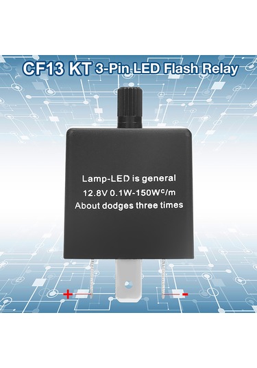 Suofeng Cf13 Kt 3-pin Led Flaş Rölesi, 0.1-150w Güç Aralığı, Flaş Frekansı Ayarlanabilir, Led/normal Sinyal Lambaları İçin Hızlı Flaş Sorunu Tamiri
