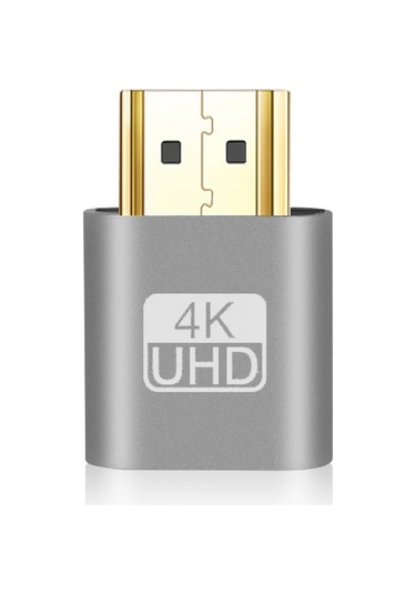 Kebidumeivga Sanal Ekran Adaptörü Hdmı 1.4 Uyumlu Hayalet Ekran Emülatörü Ddc/edıd Kilit Plakası Gümüş 0.2m