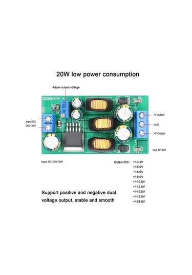 Ebitda Yüksek Verimli 3.6-30v Giriş 3-30v Çıkış 20w Dc-dc Dönüştürücü