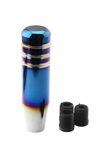 Yaozixa Alüminyum Manuel Vites Kolu 13cm Mavi Spiral Tasarım 8-10-12mm Bağlayıcılar İle Araç İç Dizaynını Sporlaştırır Diğer