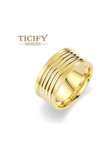 Altın Yeni Ürünler Ve Titanyum Çelik Erkek Yüzüğü Eğlence İş Rüzgar Yüzüğü Avrupa Ve Amerikan El Aksesuarlarının Geniş Versiyonu 12
