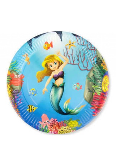 Tabak Deniz Kızı Karton 23 Cm Pk:8 +3