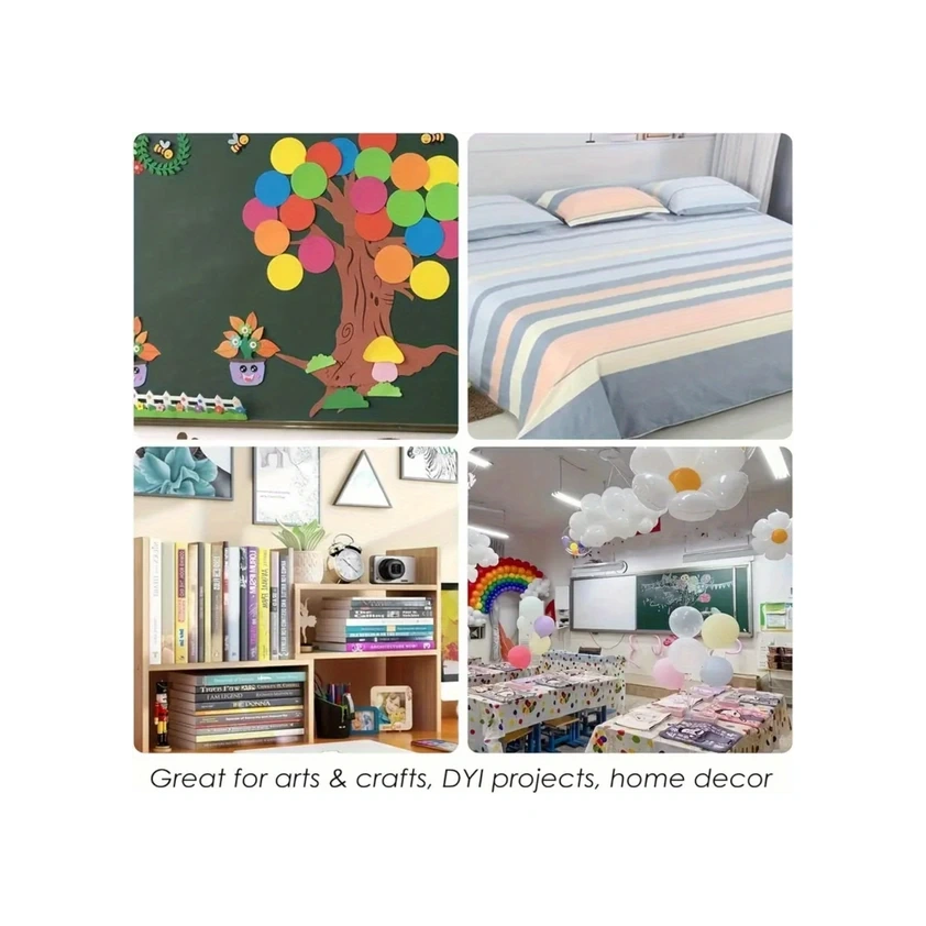 Gateesat 100 Adet 0.39 İnç Siyah Beyan Şeffaf Çift Taraflı Yapışkan Bant