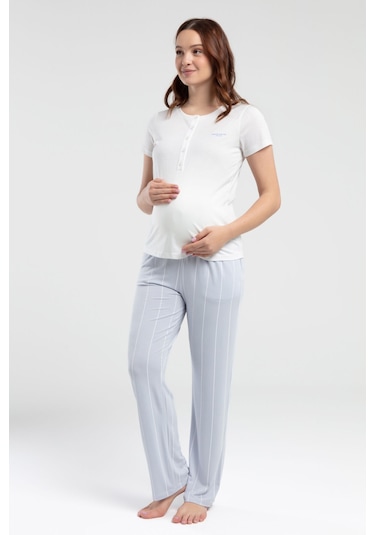 Pierre Cardin Kadın Beyaz Pijama Takımı Pc8976-s-v1