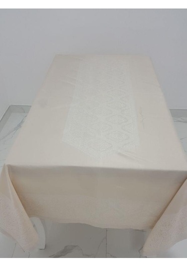 Finezza Roma Lüx Jakar Kumaş Bej Masa Örtüsü Dikdörtgen 160X220 (537116204)