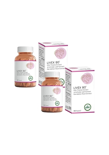Livex 90 Enginar-Deve Dikeni-Karahindiba 90 Kapsül x 2 Adet