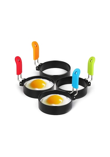 Willowhaven Mavi Paslanmaz Çelik Yapışmaz Yumurta Pişirme Halkası - Izgara İçin Mükemmel