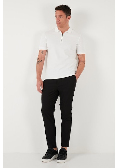 Buratti Streç Regular Fit Normal Bel Düz Paça Jogger Erkek Pantolon Cf25617953 Siyah