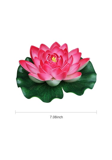 Konesam Gerçekçi 18cm Eva Lotus Çiçeği - Akvaryum, Havuz Ve Gölet Dekorasyonu İçin Yüzen Yapay Bitki