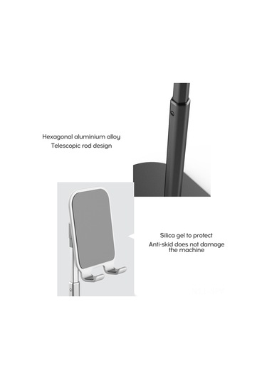 Maiyame Alüminyum Geniş Tabanlı Uzatılabilir Telefon Ve Tablet Ayakçılığı - Siyah, 45 Derece Açı Ayarlı, Dikey-yatay Kullanıma Uygun