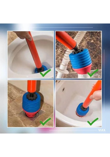 Geeroyoo Yüksek Basınçlı Tuvalet Tıkanıklık Açıcı - Esnek Sap Ve Ergonomik Tasarım İle Tüm Borular İçin Etkili Çözüm Diğer