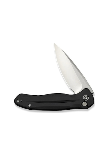 Civivi Button Lock Kitefin Black Aluminum Handle Satin Finished 14c28n Blade Kamp Çakı Siyah