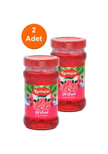 Kardeşler Şekerleme Gül Reçeli Cam Kavanoz 2 x 380 G