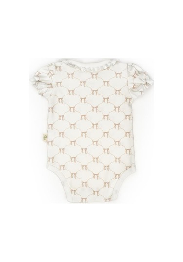 Bebek 2li Kısa Kollu Zıbın Body %100 Organik Pamuk, Bebek-yenidoğan-csy8137 Taş Rengi