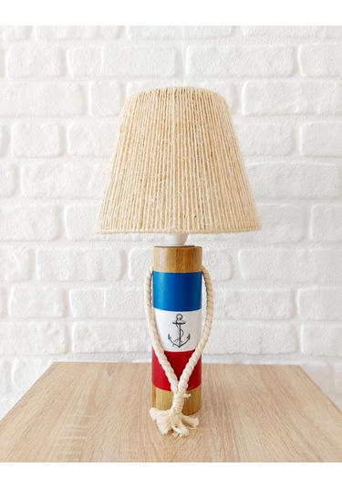 Retro Now Pier Ahşap Ayakli Abajur