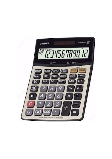 Casio DJ-220D Plus İşlem Kontrol Masa Tipi 12 Hane Hesap Makinesi